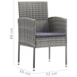 vidaXL Dining Set in Anthracite/Dark Gray