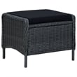 vidaXL Dining Set in Dark Gray/Black Cushions