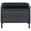 vidaXL Dining Set in Dark Gray/Black Cushions