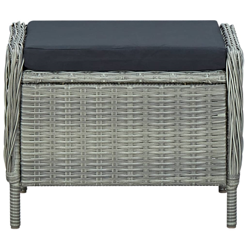 vidaXL 7 Piece Dining Set in Light Gray/Black
