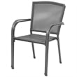 vidaXL Steel With E-Coated and Powder-Coated Dining Set in Anthracite/Gray