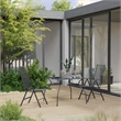 vidaXL Steel With E-Coated and Powder-Coated Dining Set in Anthracite/Gray