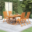 vidaXL Solid Acacia Wood Medium Garden Dining Set Natural/Brown