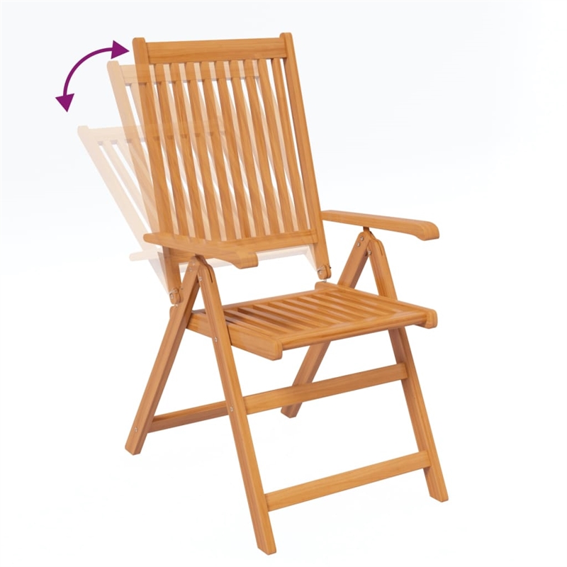 vidaXL Solid Acacia Wood Medium Garden Dining Set Natural/Brown