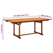 vidaXL Solid Acacia Wood Medium Garden Dining Set Natural/Brown