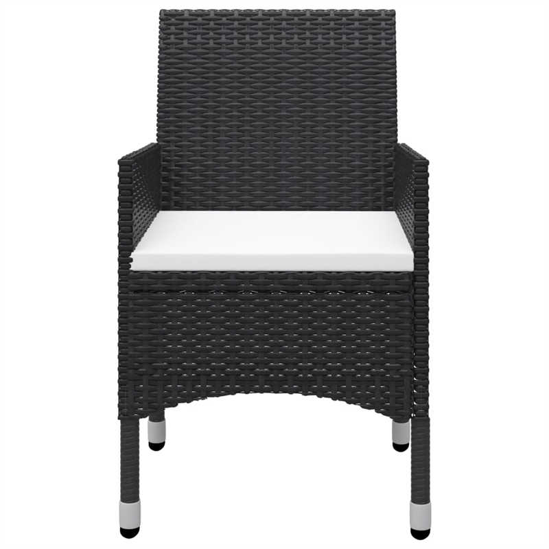 vidaXL Dining Set in Black/Cream White