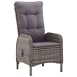 vidaXL Solid Acacia Wood Large Dining Set in Gray