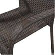 vidaXL Solid Acacia Wood/PE Rattan Dining Set in Brown