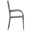 vidaXL Solid Acacia Wood Medium Stackable Dining Set in Gray