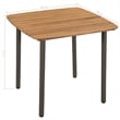 vidaXL Solid Acacia Wood Medium Stackable Dining Set in Gray