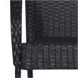 vidaXL Solid Acacia Wood and PE Rattan Large Stackable Dining Set in Black