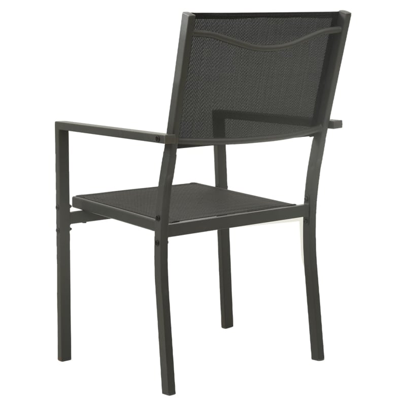 vidaXL Outdoor Dining Set in Anthracite Powder-Coated Steel Medium Durable