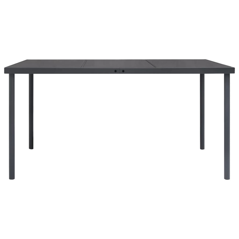 vidaXL Outdoor Dining Set in Anthracite Powder-Coated Steel Medium Durable