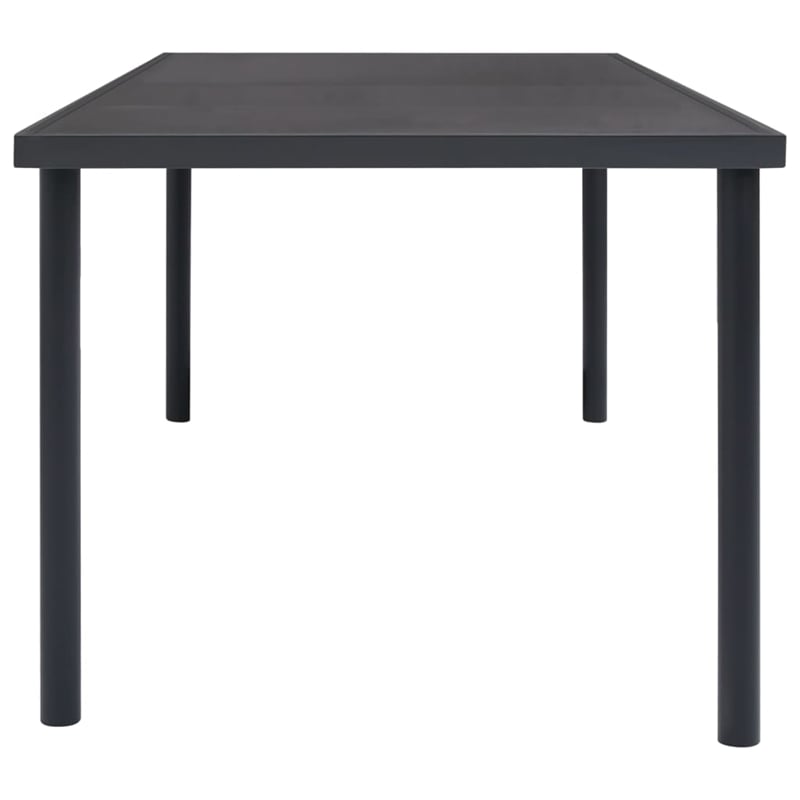 vidaXL Outdoor Dining Set in Anthracite Powder-Coated Steel Medium Durable