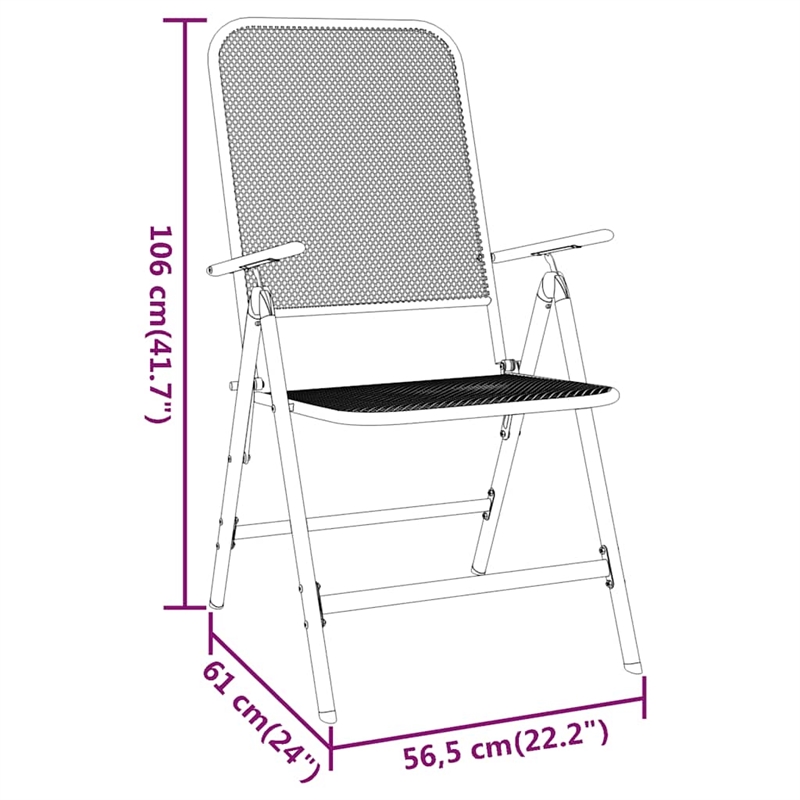 vidaXL Garden Dining Set in Anthracite/Gray