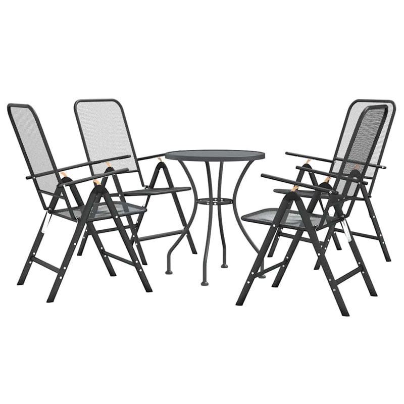 vidaXL Garden Dining Set in Anthracite/Gray