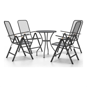 vidaXL Garden Dining Set in Anthracite/Gray