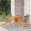 vidaXL Solid Acacia Wood Medium Durable Garden Dining Set Natural/Brown