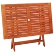 vidaXL Solid Eucalyptus Wood Foldable Outdoor Dining Set Natural/Brown