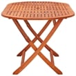 vidaXL Solid Eucalyptus Wood 9 Piece Set Outdoor Dining Set Natural/Brown