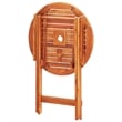 vidaXL Solid Eucalyptus Wood Small Outdoor Dining Set in Brown