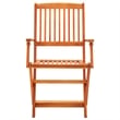 vidaXL Solid Eucalyptus Wood Small Outdoor Dining Set in Brown