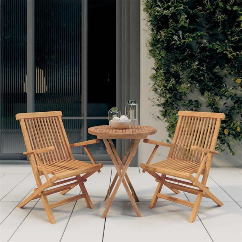 vidaXL Garden Dining Set Natural Teak