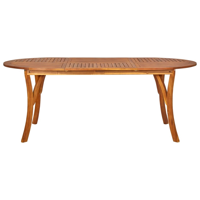 vidaXL Solid Acacia Wood Large Dining Set in Gray