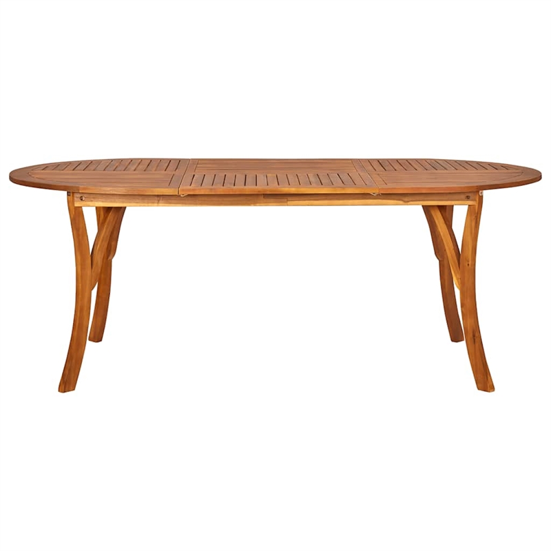 vidaXL Solid Acacia Wood Large Stackable Dining Set in Black