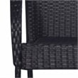 vidaXL Solid Acacia Wood Large Stackable Dining Set in Black