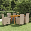 vidaXL Dining Set in Beige/Cream White
