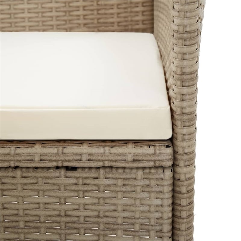 vidaXL Dining Set in Beige/Cream White