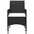 vidaXL Dining Set in Black/Cream White