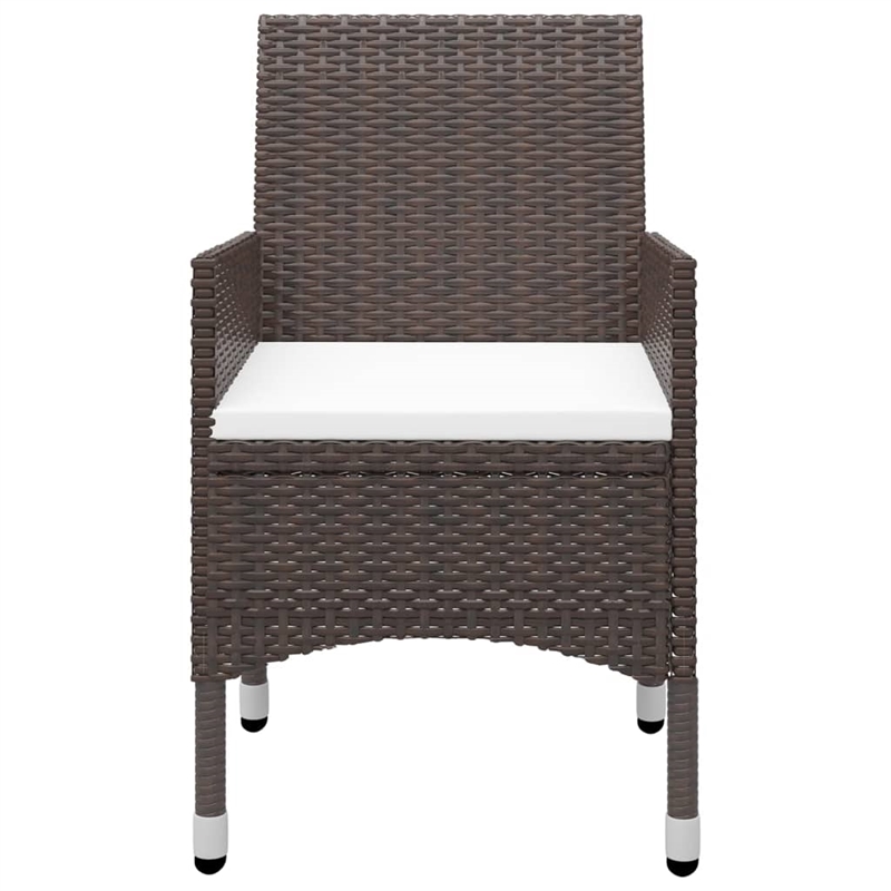 vidaXL Dining Set in Brown/Cream White