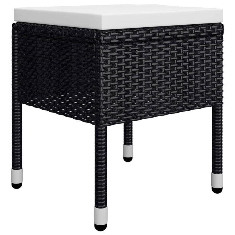 vidaXL Solid Acacia Wood Medium Durable Dining Set in Black