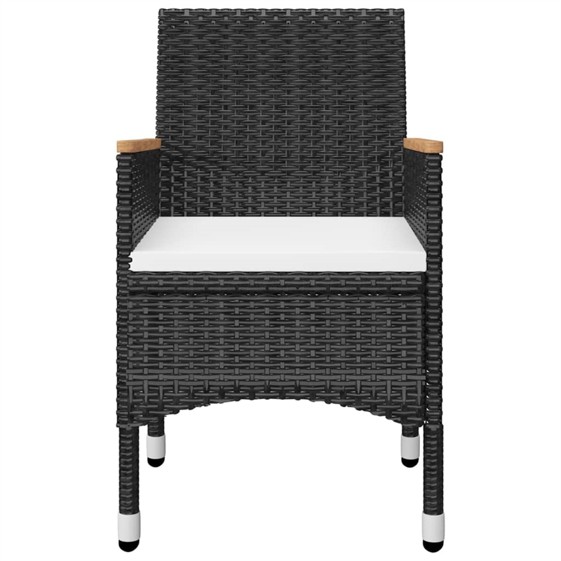 vidaXL Dining Set in Black/Cream White