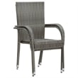 vidaXL Powder-Coated Steel Compact Dining Set in Gray