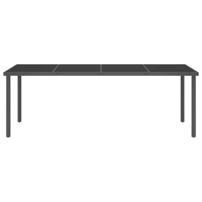 vidaXL Powder-Coated Steel Large Durable Outdoor Dining Set in Anthracite