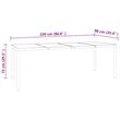 vidaXL Powder-Coated Steel Large Durable Outdoor Dining Set in Anthracite
