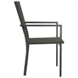 vidaXL Outdoor Dining Set in Anthracite/Black/Gray