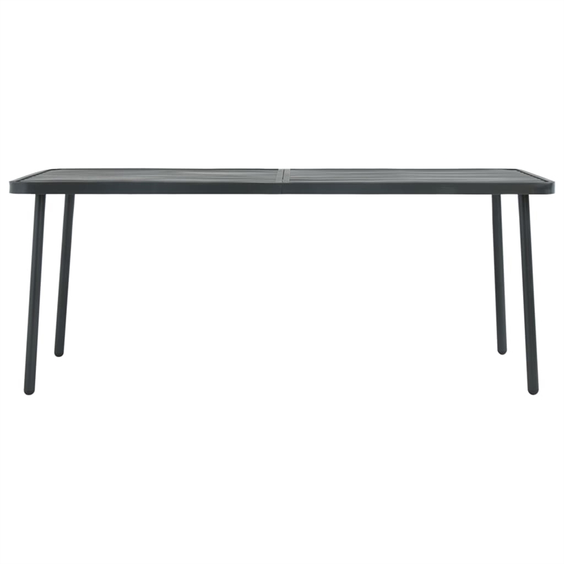 vidaXL Steel With E-Coated and Powder-Coated Finish Dining Set in Dark Gray