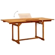 vidaXL Solid Acacia Wood 5 Piece Set Garden Dining Set Natural/Brown