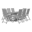 vidaXL Solid Acacia Wood Garden Dining Set in Gray