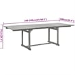 vidaXL Solid Acacia Wood 7-Piece Foldable Garden Dining Set in Gray