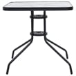 vidaXL Steel 5 Piece Set Stackable Garden Dining Set in Black