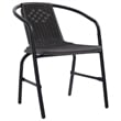 vidaXL Steel 5 Piece Set Stackable Garden Dining Set in Black