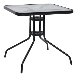 vidaXL Steel 5 Piece Set Stackable Garden Dining Set in Black