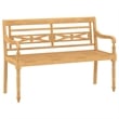 vidaXL Patio Dining Set Natural Wood Solid Teak Wood Medium - Set of 4