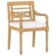 vidaXL Patio Dining Set Natural Wood Solid Teak Wood Medium - Set of 4