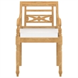 vidaXL Patio Dining Set Natural Wood Solid Teak Wood Medium - Set of 4